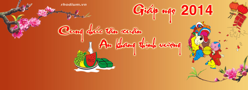 Ảnh trang b&igrave;a - Cover photo  tết Gi&aacute;p Ngọ 2014 cho Facebook - Hoa đ&agrave;o